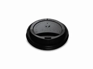 Bagstar Pokrywka CPLA do kubka papierowego 250ml czarna(50szt)VLID79SB 100% bio - Naczynia i sztućce jednorazowe - miniaturka - grafika 1
