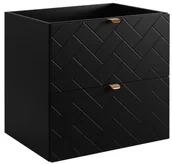 Szafki łazienkowe - Czarna wisząca szafka pod umywalkę z szufladami 60 cm A7-E65 - miniaturka - grafika 1