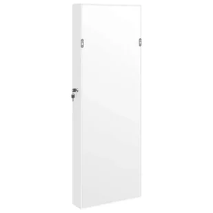 Wisząca szafka na biżuterię, z lustrem, biała, 37,5x10x106 cm Lumarko! - Szafki łazienkowe - miniaturka - grafika 8