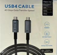 Kable USB - ECOBOX KABEL USB PD TYP-C DO TYP-C 240W CZARNY 40 GBPS - miniaturka - grafika 1