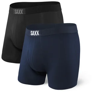 Bokserki Saxx Ultra Boxer Brief Fly 2Pk Rozmiar: M / Kolor: czarny/niebieski - Majtki męskie - miniaturka - grafika 1