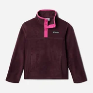Bluzy dla dziewczynek - Bluza dla dziewczynki nierozpinana bez kaptura Columbia Steens Mtn II 1/4 Snap Fleece Pull-Over 2087881607 119 cm (XS) Bordowy/Różowy (195981090338) - miniaturka - grafika 1
