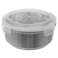 Miski i półmiski - Orion Pojemnik kuchenny stalowy okrągły z pokrywką miska do przechowywania żywności szczelny 750 ml O-127537 + O-127537 - miniaturka - grafika 1