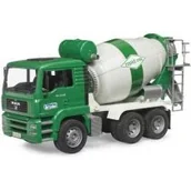 Samochody i pojazdy dla dzieci - MAN TGA Betoniarka biało-zielona Bruder - miniaturka - grafika 1