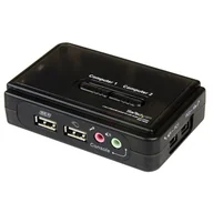 Przełączniki KVM - StarTech SV211KUSB przełącznik KVM Czarny - miniaturka - grafika 1