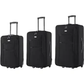Walizki - Zestaw walizek SEMI LINE T5676-0 Czarny - miniaturka - grafika 1