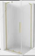 Kabiny prysznicowe - Mexen Velar L kabina prysznicowa rozsuwana 90x90 cm, szron, złota szczotkowana - 871-090-090-33-55 - miniaturka - grafika 1