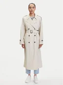 Płaszcze damskie - Tommy Hilfiger Trencz WW0WW45632 Beżowy Oversize - miniaturka - grafika 1