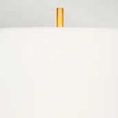 Lampy stojące - Elstead Tekstylna lampa stołowa Apollo mosiądz/biała - miniaturka - grafika 1