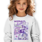 Bluzy dla dziewczynek - Bluza Dziecięca Biała RUMI MIRA ZOEY Do Szkoły K-pop Muzyka Wz Rozm 152 cm - miniaturka - grafika 1