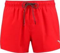 Kąpielówki męskie - Spodenki kąpielowe męskie Puma Short Lenght Swim czerwone 907658 02-2XL - miniaturka - grafika 1