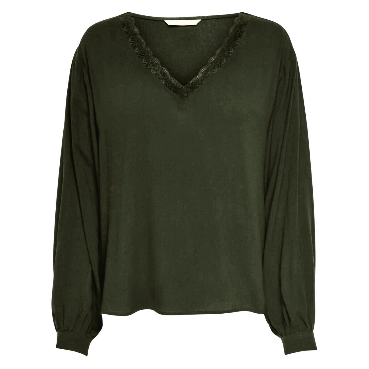 Bluzka damska Only Jasmine dekolt w serek khaki-S