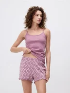 Piżamy damskie - Reserved - Dwuczęściowa piżama z nadrukiem - jasnofioletowy - miniaturka - grafika 1