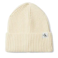 Czapki dla dzieci - Czapka Calvin Klein Jeans Monogram Rib Beanie IU0IU00440 Écru - miniaturka - grafika 1