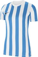 Koszulki i topy damskie - Nike Damska koszulka Striped Division Iv Jersey Ss Women T-Shirt White/University Blue/Black L - miniaturka - grafika 1