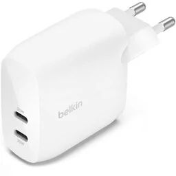Belkin Ładowarka sieciowa Boost Pro Wall Dual 2x 30W USB-C PD 3.1 PPS 60W, biała - Ładowarki do telefonów - miniaturka - grafika 1