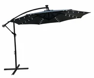 Parasole ogrodowe - Ciemnoszary parasol do ogrodu z LED Hoftix - miniaturka - grafika 1