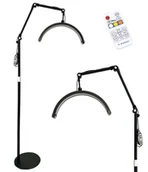Lampy kosmetyczne - Lampa kosmetyczna podłogowa bezcieniowa Moon led do zabiegów kosmetycznych czarna - miniaturka - grafika 1