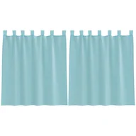 Zasłony - vidaXL Zasłony woalowe z pętelkami 2 szt. Turkusowe 140x140 cm - miniaturka - grafika 1