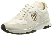 Trampki damskie - Tommy Hilfiger Damskie trampki Th Warmlined Runner, Ecru, 42 EU - miniaturka - grafika 1