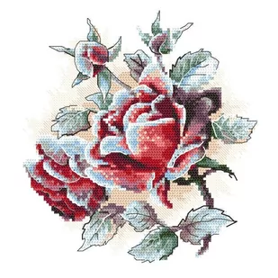 Haft krzyżykowy - Zestaw do haftu - Oszronione róże - Pasmanteria - miniaturka - grafika 1