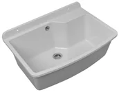 Zlewozmywaki - Zlewozmywak komora gospodarcza PYRAMIS MAX biały (70178701) - miniaturka - grafika 1