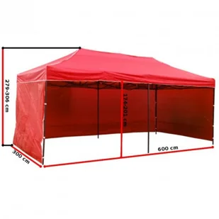 Pawilon handlowy ekspresowy - 3x6 m - 3 ściany - zielony - Pawilony ogrodowe - miniaturka - grafika 2