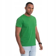 Koszulki męskie - Męski T-shirt koszulka BASIC 100% bawełna zielony V20 OM-TSBS-0146 4XL - miniaturka - grafika 1
