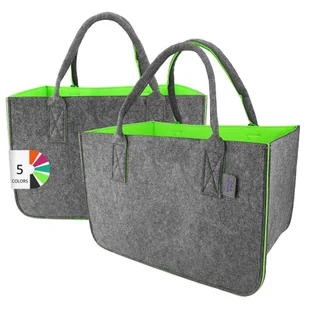 TORBA FILCOWA LEVIATAN 1102 ZIELONA 2szt. - Torby i wózki na zakupy - miniaturka - grafika 1