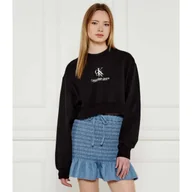 Bluzy damskie - Calvin Klein Jeans Bluza Cropped Fit - miniaturka - grafika 1