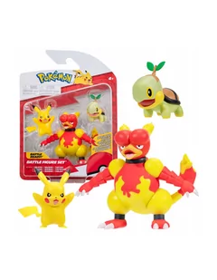 Minifigurki Pokemon Pikachu + Magmar + Turtwig / Warszawa - Figurki kolekcjonerskie - miniaturka - grafika 1