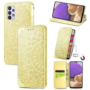 Etui na telefon komórkowy König Design kompatybilne z Samsung Galaxy A32 5G ze skóry syntetycznej - Etui na telefon komórkowy żółte - Etui i futerały do telefonów - miniaturka - grafika 1