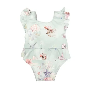 Strój kąpielowy jednoczęściowy ARISTA Miętowe Seszele UV SPF50 - Stroje kąpielowe dla dziewczynek - miniaturka - grafika 1