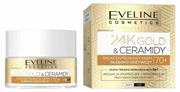 Kremy do twarzy - Eveline Cosmetics - 24K GOLD & CERAMIDES Deeply Nourishing Cream - Skoncentrowany krem głęboko odżywczy 70+ Dzień/Noc - 50 ml - miniaturka - grafika 1