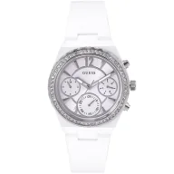 Zegarki damskie - Guess Diana zegarek damski na pasku biały GW0697L1 - miniaturka - grafika 1