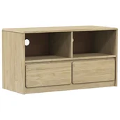Szafki RTV - vidaXL Szafka pod TV SAUDA dąb 99x43x55 cm lite drewno sosnowe - miniaturka - grafika 1