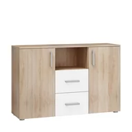 Komody - Komoda STE-01 Stella MebloCross Biały Mat / Czarny Połysk - miniaturka - grafika 1