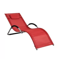 Leżaki ogrodowe - SoBuy Fotel relax Leżak plażowy ogrodowy OGS38-R - miniaturka - grafika 1