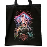 Torby i wózki na zakupy - Torba bawełniana czarna Stranger Things Eleven Hawkins Dla Fanów Serialu - miniaturka - grafika 1