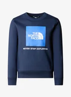 Bluzy sportowe męskie - Bluza dziecięca The North Face Teen Redbox Crew - navy/solar blue - miniaturka - grafika 1