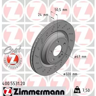 Tarcza hamulcowa ZIMMERMANN 400.5531.20 - Tarcze hamulcowe - miniaturka - grafika 1