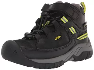 KEEN Targhee Mid Waterproof, buty turystyczne dla dzieci, Black Steel Grey, 32/33 EU - Buty dla chłopców - miniaturka - grafika 1