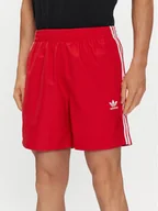 Kąpielówki męskie - adidas Szorty kąpielowe Originals Adicolor 3-Stripes Swim Shorts H44768 Czerwony - miniaturka - grafika 1