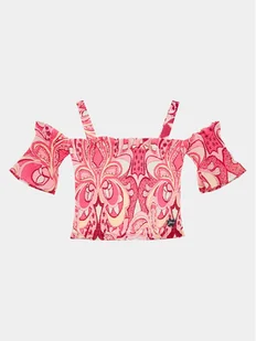 Guess Bluzka J4GH01 WA2T0 Różowy Regular Fit - Bluzki damskie - miniaturka - grafika 1