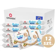 Chusteczki nawilżane - Zestaw - Chusteczki nawilżane Opharm Baby Wipes Sweet Almond 12x64 szt - miniaturka - grafika 1