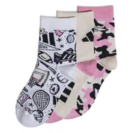 Skarpetki dla dzieci - Dziecięce Skarpety za kostkę ADIDAS K DOODLE 3PP SO JX1424 – Wielokolorowy - miniaturka - grafika 1