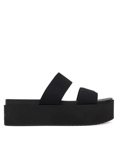 Calvin Klein Jeans Klapki Flatform Sandal Webbing In YW0YW01789 Czarny - Klapki i japonki damskie - miniaturka - grafika 1