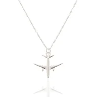 Naszyjniki - Naszyjnik srebrny z samolotem - miniaturka - grafika 1