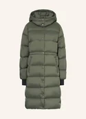 Płaszcze damskie - Iq Studio Płaszcz Puchowy Z Odpinanym Kapturem gruen - miniaturka - grafika 1