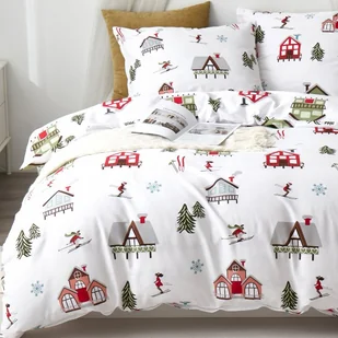 POŚCIEL ŚWIĄTECZNA ZIMOWA CIEPŁA 220x200cm + 2 POSZEWKI 100% BAWEŁNA - Pościel POŚCIEL ŚWIĄTECZNA ZIMOWA CIEPŁA 220x200cm + 2 POSZEWKI 100% BAWEŁNA - Pościel - miniaturka - grafika 1